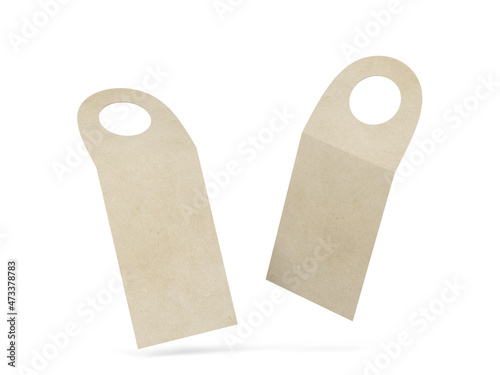 Blank bottle neck hanger mockup