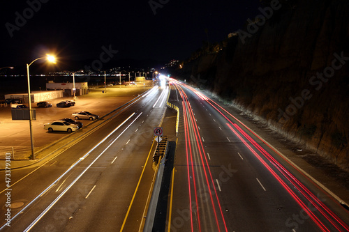 traffic on highway at night © Linus