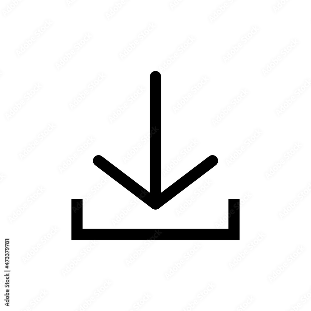 Icono de descarga. Concepto de descargar. Ilustración vectorial Icono de descarga. Concepto de descargar. Ilustración vectorial