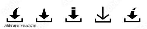 Conjunto de icono de descarga. Concepto de descargar. Ilustración vectorial photo