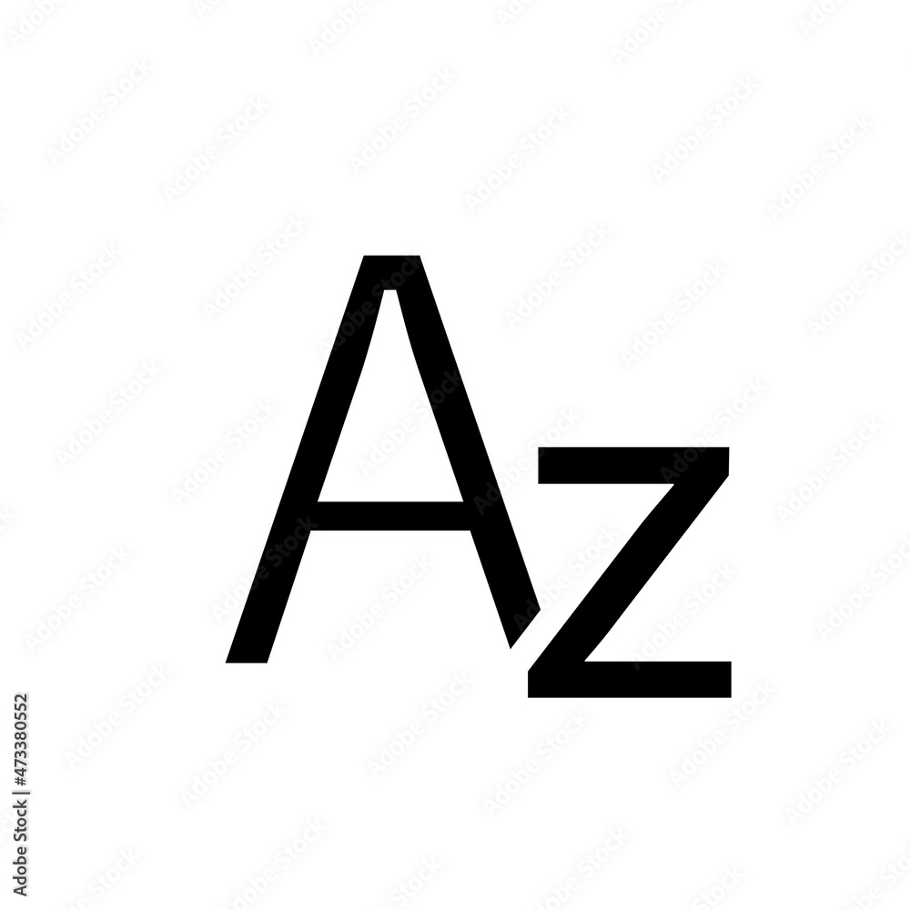 Icono de abecedario. A-z. Concepto de letras y vocales del abecedario. Ilustración vectorial Icono de abecedario. A-z. Concepto de letras y vocales del abecedario. Ilustración vectorial
