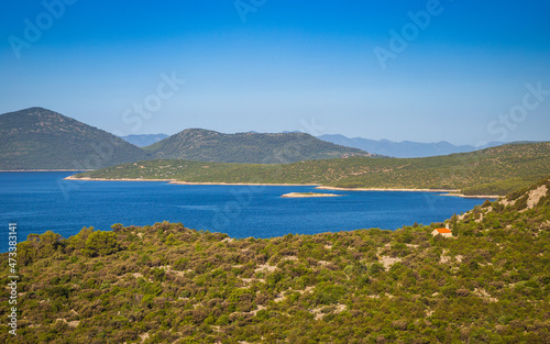 Coast and islands of the Adriatic Sea in Southern Dalmatia, Croatia, Europe.