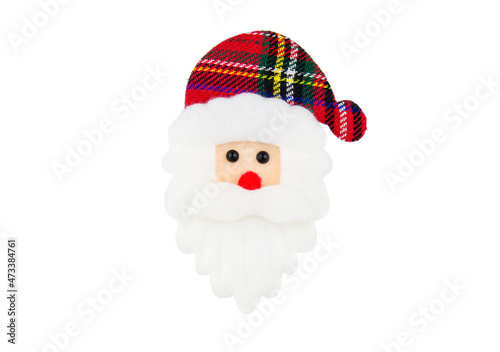 Felt Christmas decoration Santa Claus isolated on white