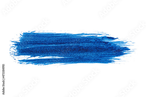 blue abstract watercolor paint brush stroke texture isolated on white background for logo and banner. design, creative, and illustration.