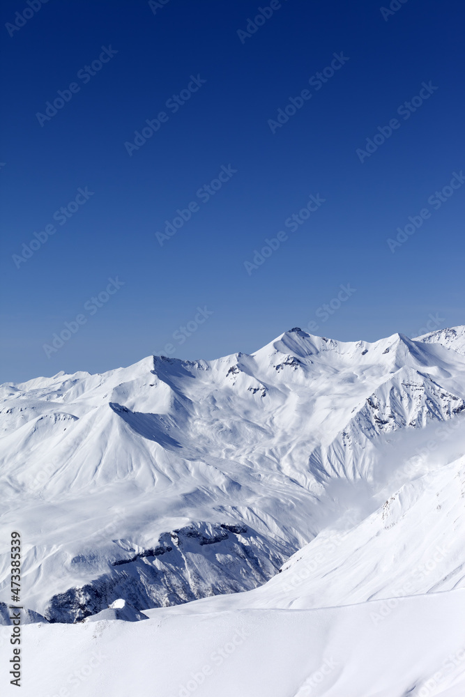 Snowy mountains. Caucasus Mountains, Georgia