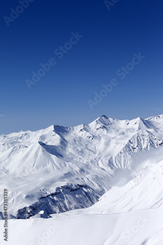 Snowy mountains. Caucasus Mountains, Georgia © BSANI