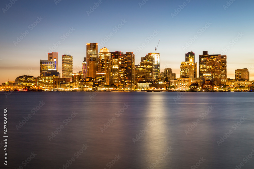 Fototapeta premium The skyline of Boston in Massachusetts, USA.