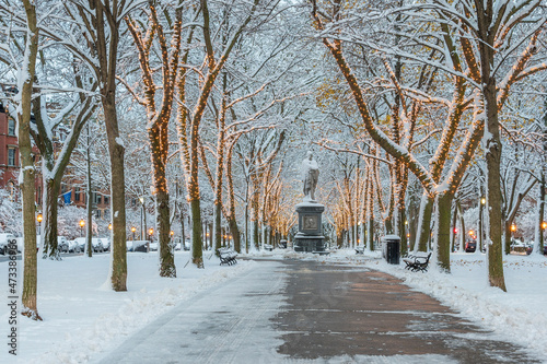 View of Boston in Massachusetts, USA in the winter. © Marcio