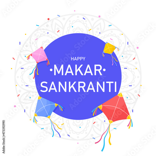 Makar Sankranti banner vector. Vector Iluustration