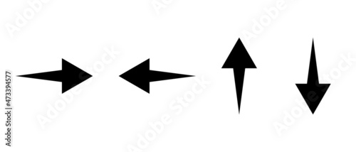 Upside down, left and right arrow icon set. vector.