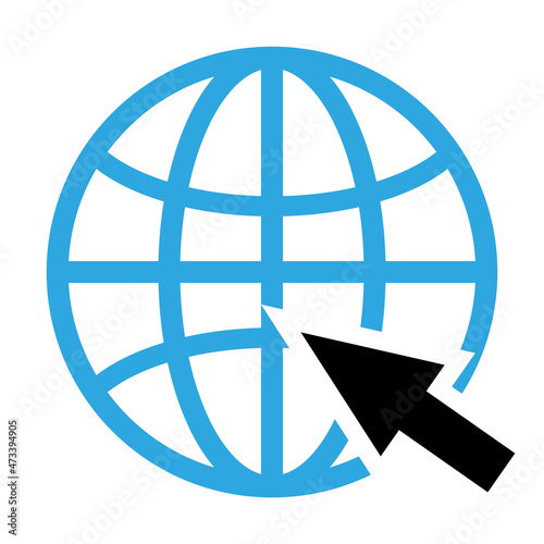 Browser icon and mouse cursor icon set. vector.