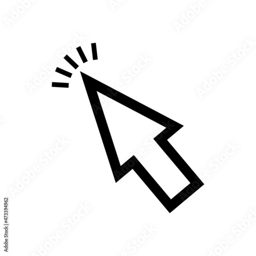 Mouse cursor icon you click. vector.