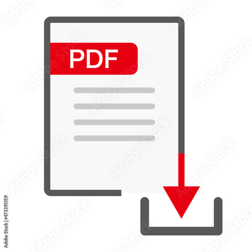 PDF icon and download icon. vector.