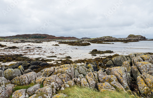 Shore at western point of the Isle of Mull, Scotland photo