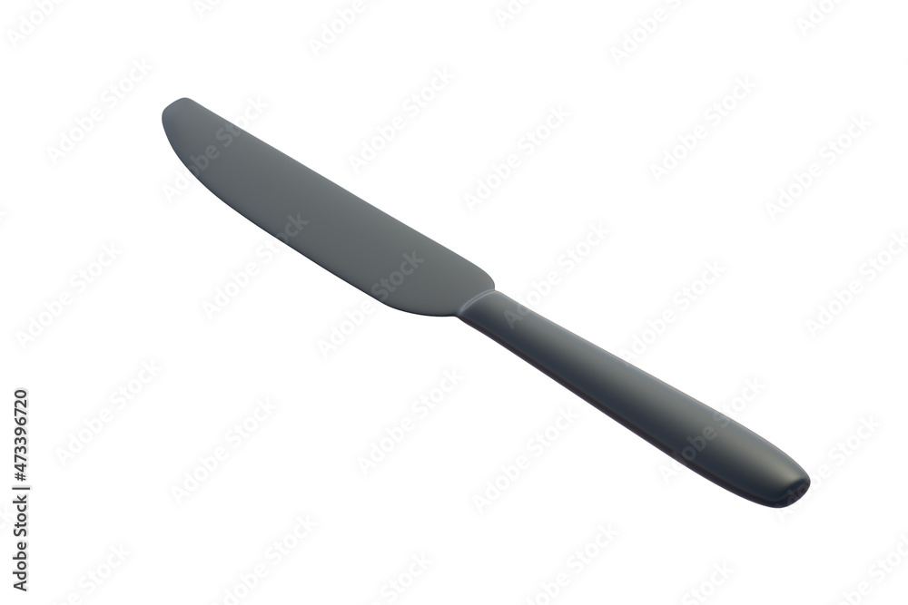 Knife isolated on white background. 3d render Knife isolated on white background. 3d render
