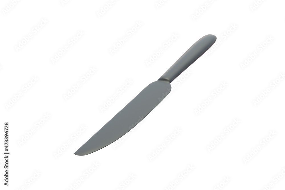 Knife isolated on white background. 3d render Knife isolated on white background. 3d render