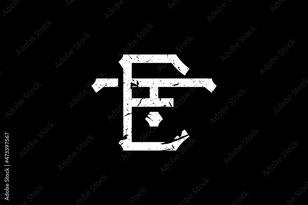 Vintage Initial Letters ET Logo