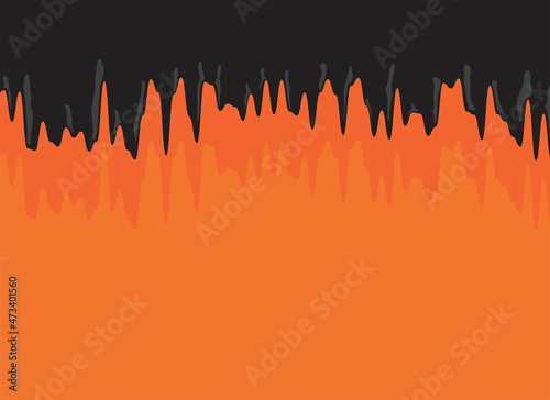 Simple Halloween background with melting black oil and some copy space area