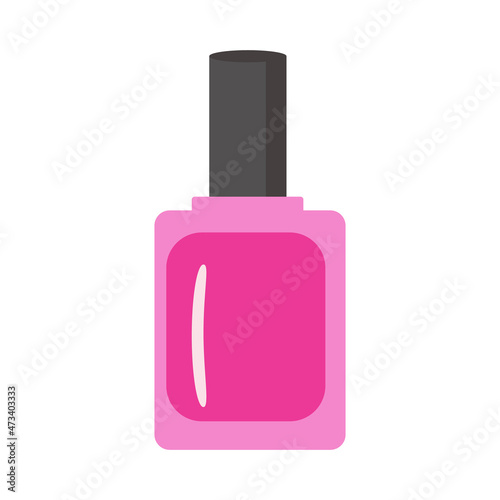 Bright pink nail polish for cosmetics advertising