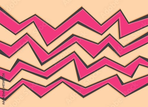 Abstract background with pink gradient zigzag lines pattern © Galih Prihatama