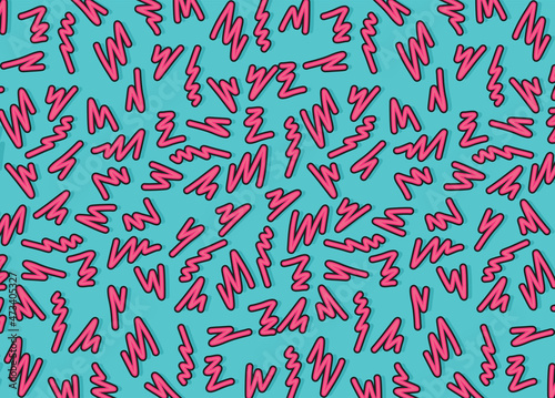Simple background with cute zigzag line pattern