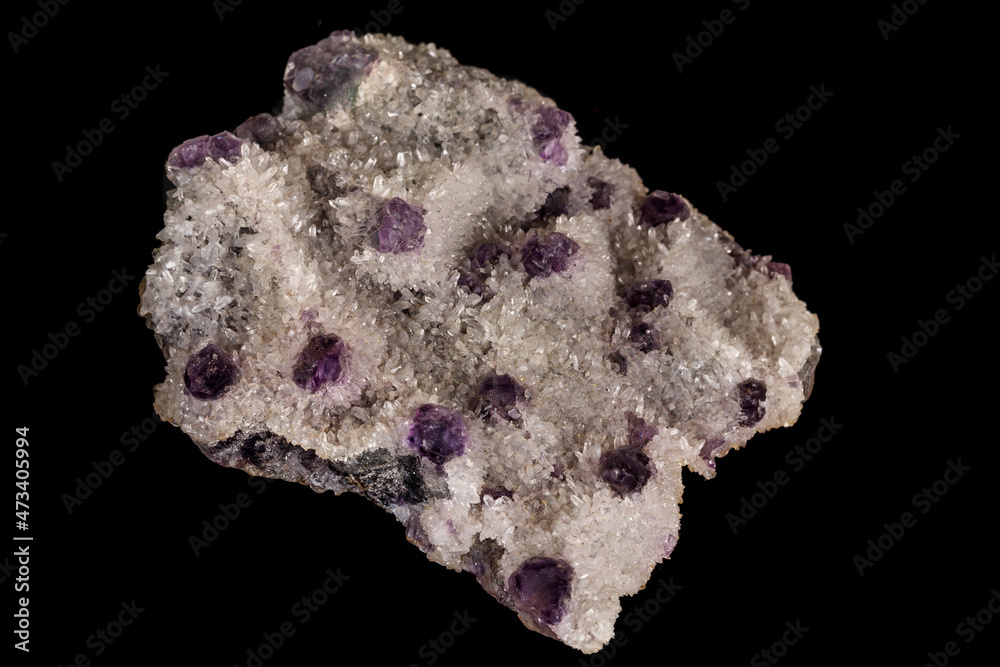 macro mineral fluorite stone on black background macro mineral fluorite stone on black background
