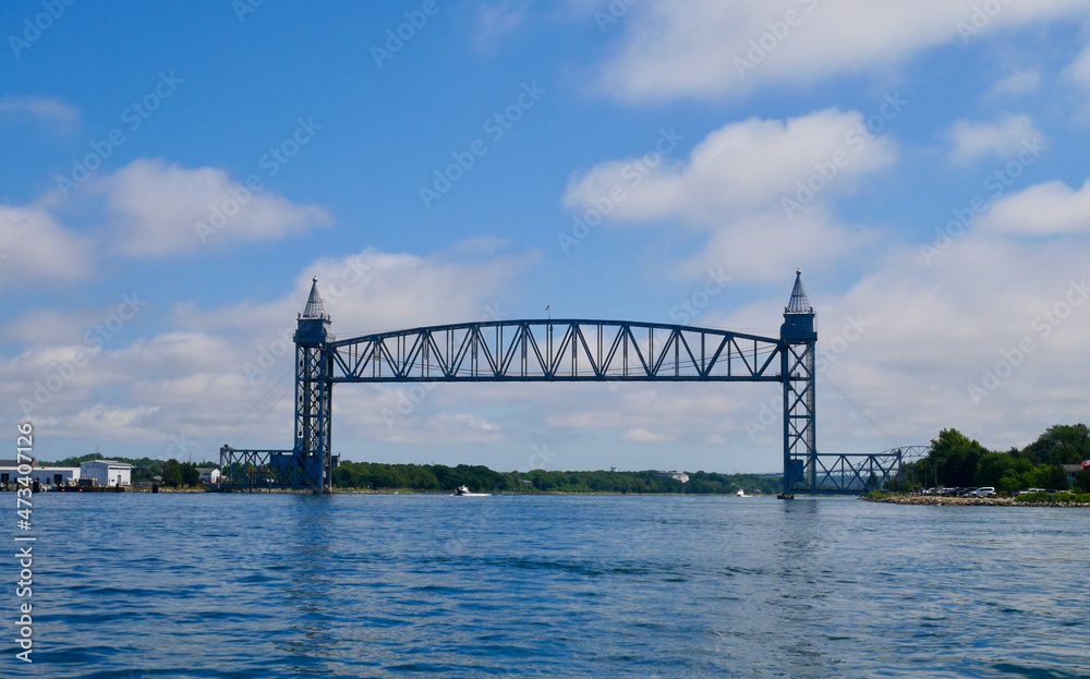 Historical Cape Cod Railway Bridge. Massachusetts, USA.