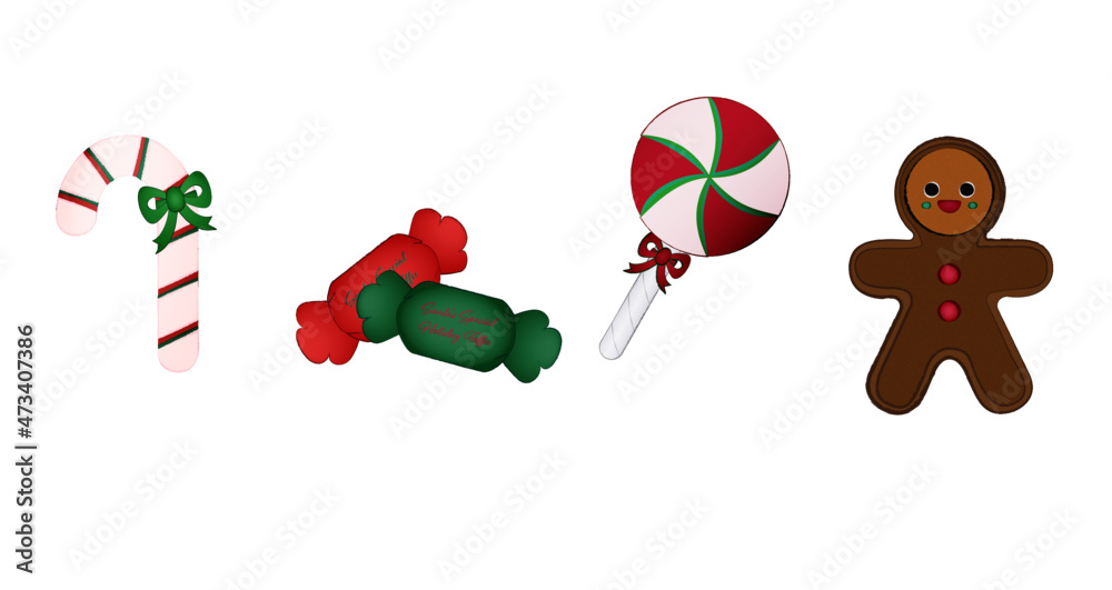 Holiday Candy Vector Set Holiday Candy Vector Set