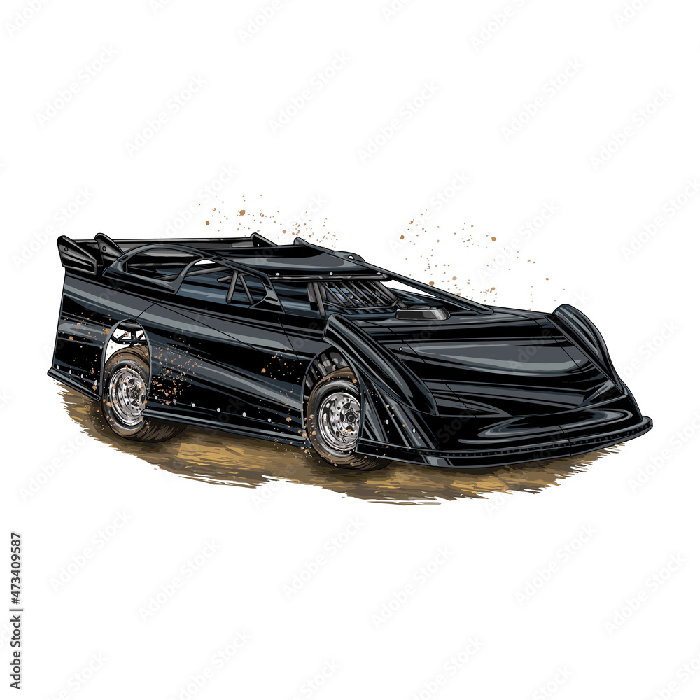 racing car isolated on white background. off road adventure car vector ...