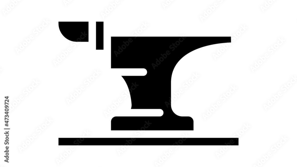anvil for forging metal animated glyph icon anvil for forging metal sign. isolated on white background anvil for forging metal animated glyph icon anvil for forging metal sign. isolated on white background