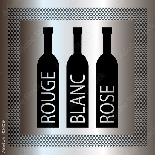 Logo bouteilles vins.