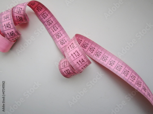 flexible measuring tape with millimeter divisions