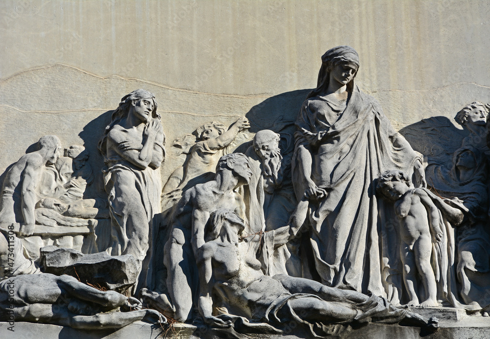 Park Villa Borghese, Rom – Denkmal für den italienischen König Umberto I. (Detail) Park Villa Borghese, Rom – Denkmal für den italienischen König Umberto I. (Detail)