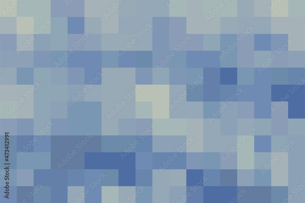 Vector light blue background. Geometric texture from blue squares. A backing of light blue mosaic squares. EPS 10. Vector illustration