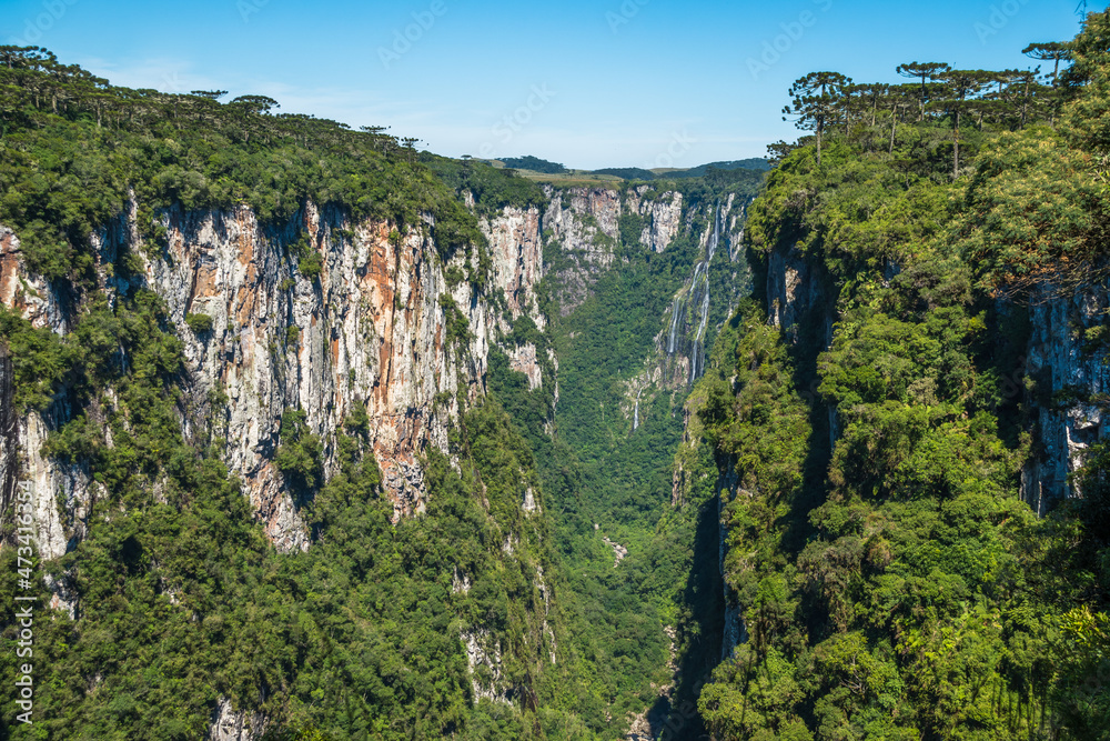 Beautiful landscape view of Itaimbezinho Canyon - Cambara do Sul, Rio grande do Sul, Brazil
