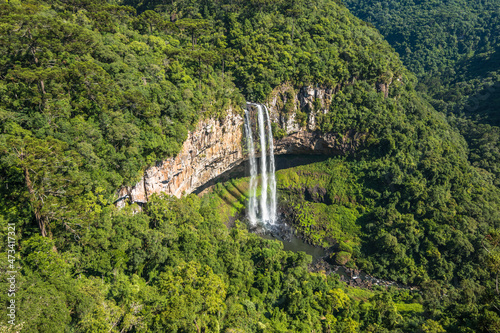 Beautiful view of Caracol Waterfall  Snail Waterfall  - Canela- Rio Grande do Sul - Brazil 