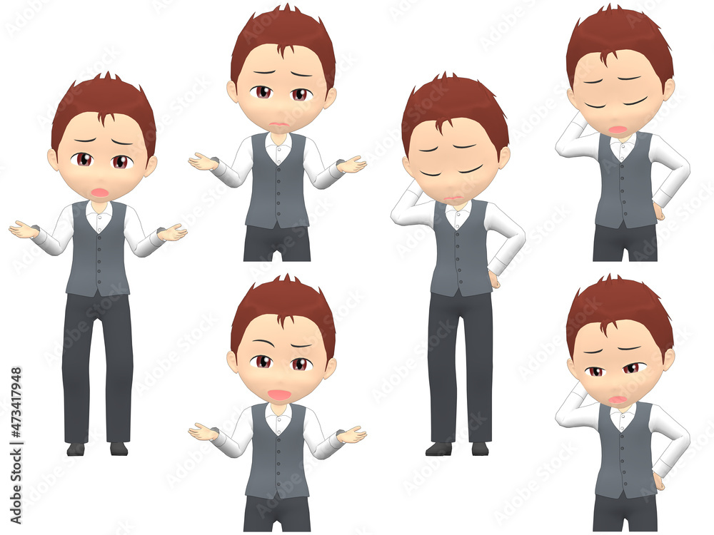 [Trouble A] Man Vest short hair front