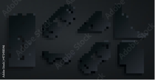 Set Skateboard, park, Knee pads, and icon. Vector
