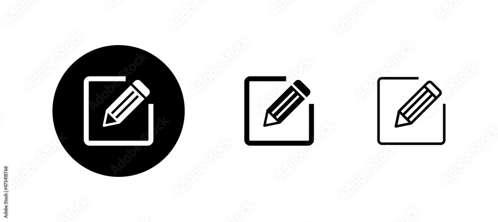 Edit icons set. edit document sign and symbol. edit text icon. pencil. sign up Edit icons set. edit document sign and symbol. edit text icon. pencil. sign up