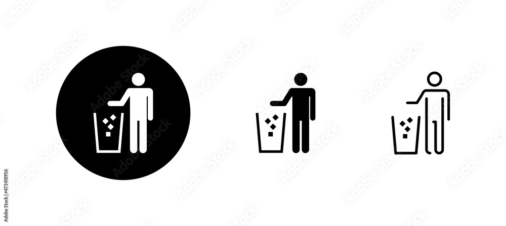 Trash icons set. trash can icon. delete sign and symbol.