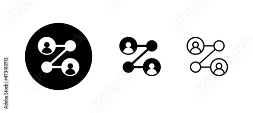 Share icons set. Sharing sign and symbol