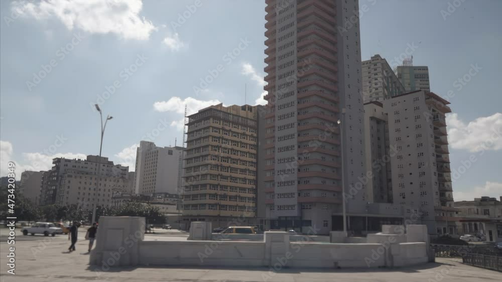 Street Scene  slow motion Havana, Cuba