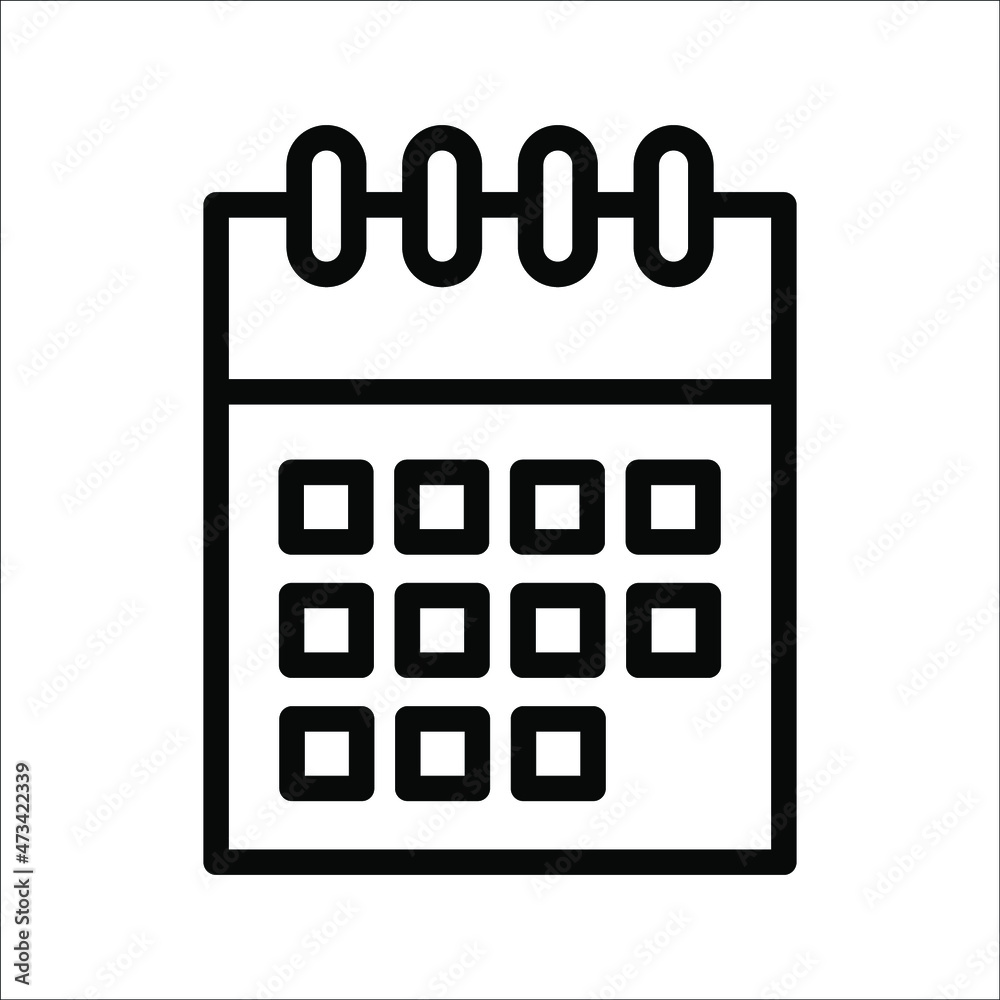 calendar time schedule icon vector illustration logo template, on white background, eps 10. calendar time schedule icon vector illustration logo template, on white background, eps 10.