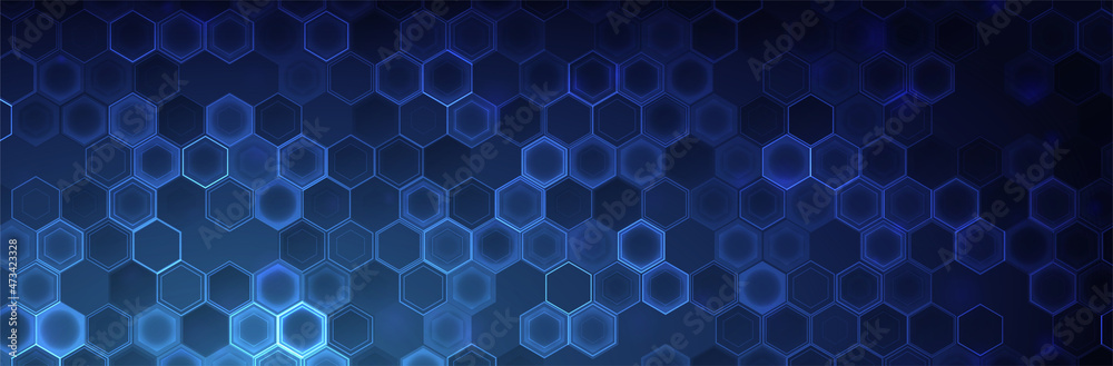Futuristic Hexagon background. Blue Hexagonal pattern. Modern vector illustration Futuristic Hexagon background. Blue Hexagonal pattern. Modern vector illustration