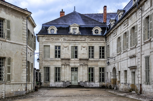 Beautiful dilapidated buildings on the grounds of fontevraud abbey in the Loire Valley. Frankrijk, Europa. photo