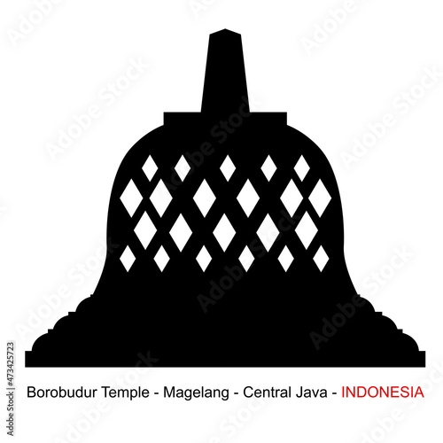 фотографія Silhouette Borobudur Temple, Indonesia Historical Building