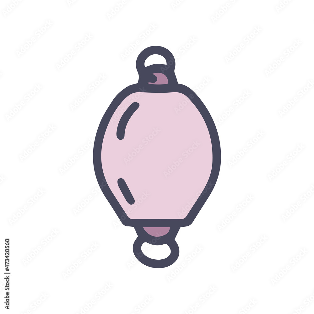 Obraz premium fishing sinker color vector doodle simple icon
