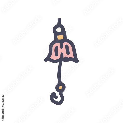 fly fishing lure color vector doodle simple icon