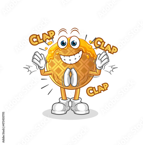 waffle applause illustration. character vector