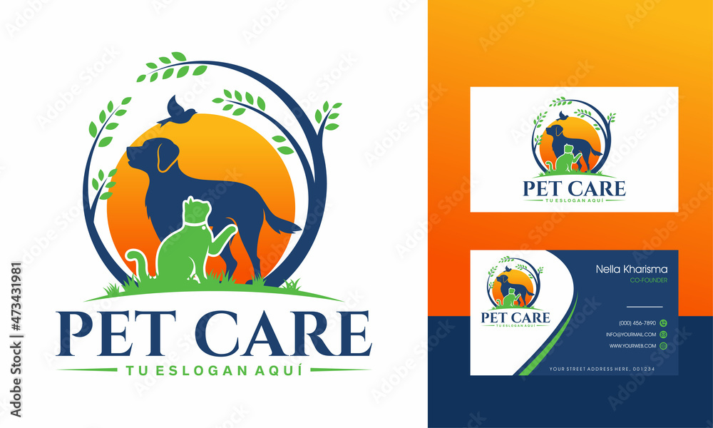 creative logo design concept Dog and Cat vector template
creative logo design concept Dog and Cat vector template